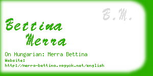 bettina merra business card